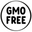 Piktogram "GMO FREE" felirattal